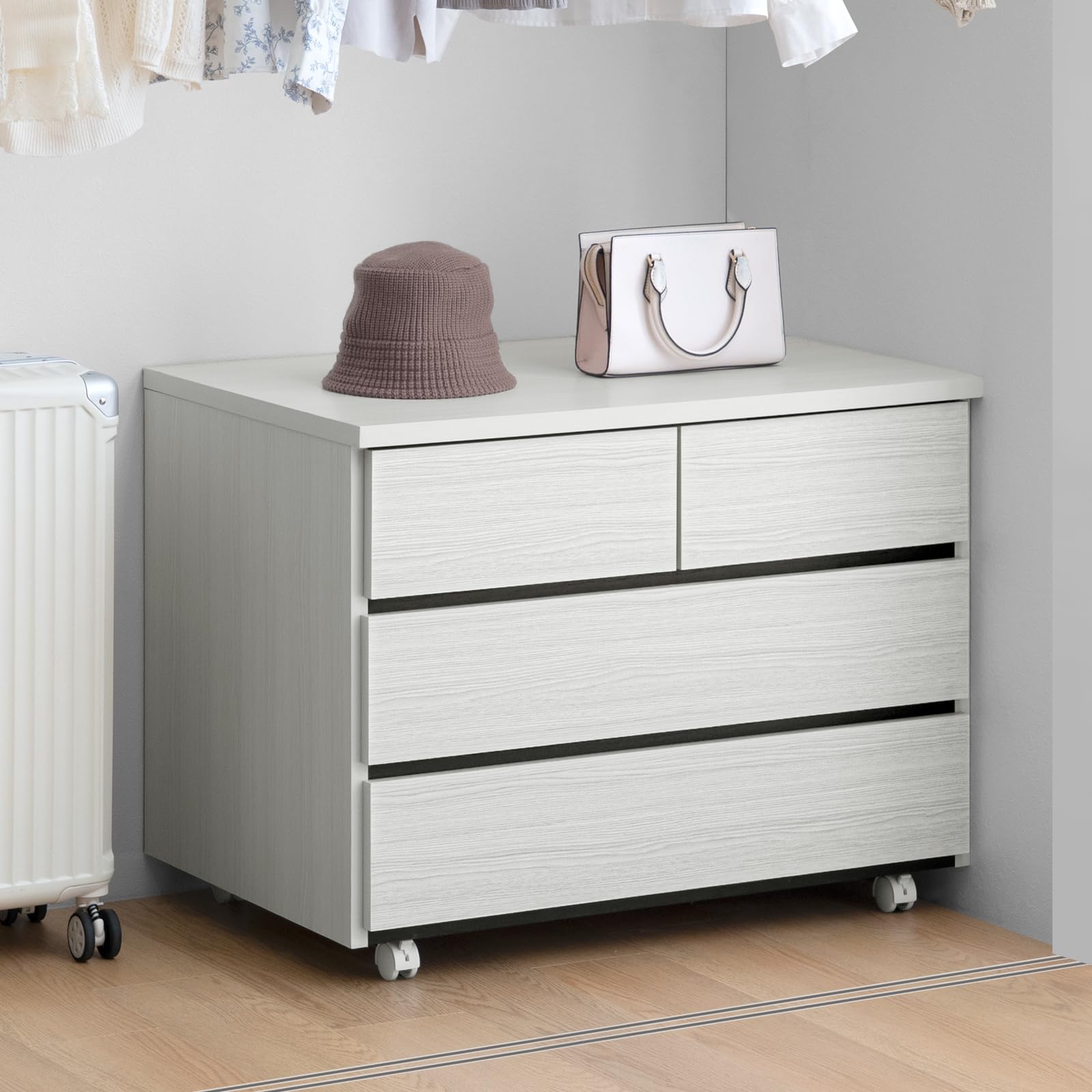 Amazon｜タンスのゲン チェスト タンス 完成品 3段 幅80cm 国産 大川