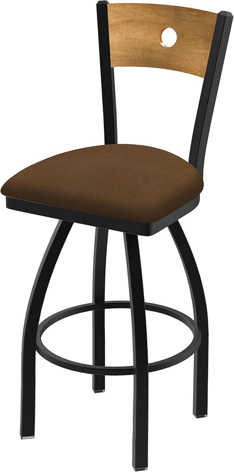 HBS 830 Voltaire 25" Swivel Counter Stool with Black Wrinkle Finish, Medium Back and Canter Twilight Seat
