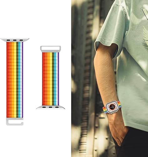 Miniatura 2 de Diseño mejorado Alpine Loop compatible con Apple Watch UltraUltra2 1.929 in 1.772 in 1.732 in 1.654 in 1.614 in 1.575 in 1.496 in nailon ajustable