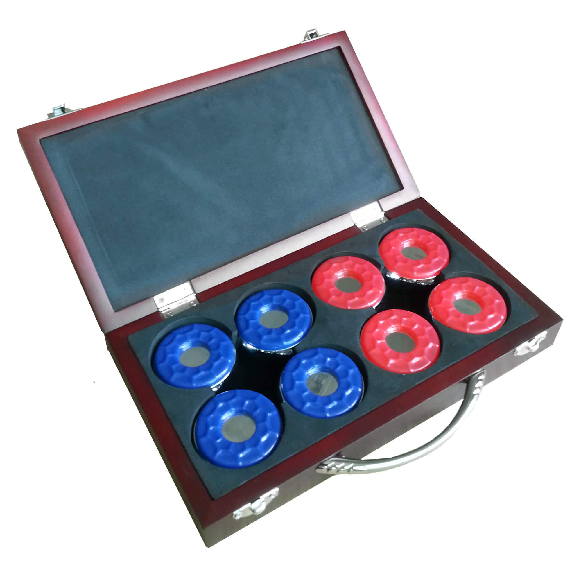Carmelli NG1223 Shuffleboard Pucks in Wooden Box,