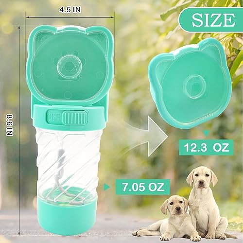 Miniatura 2 de Botella de agua portátil para perros, dispensador de botella de agua para cachorros a prueba de fugas con recipiente para alimentos, cuenco de agua