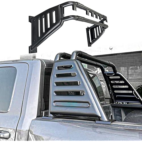 Universal Truck Roll Bar Kit Compatible with Dodge Ram1500/Toyota Tundra/Ford F150/Silverado/GMC, Black Bed Rack Pickup Roll Sport Bar