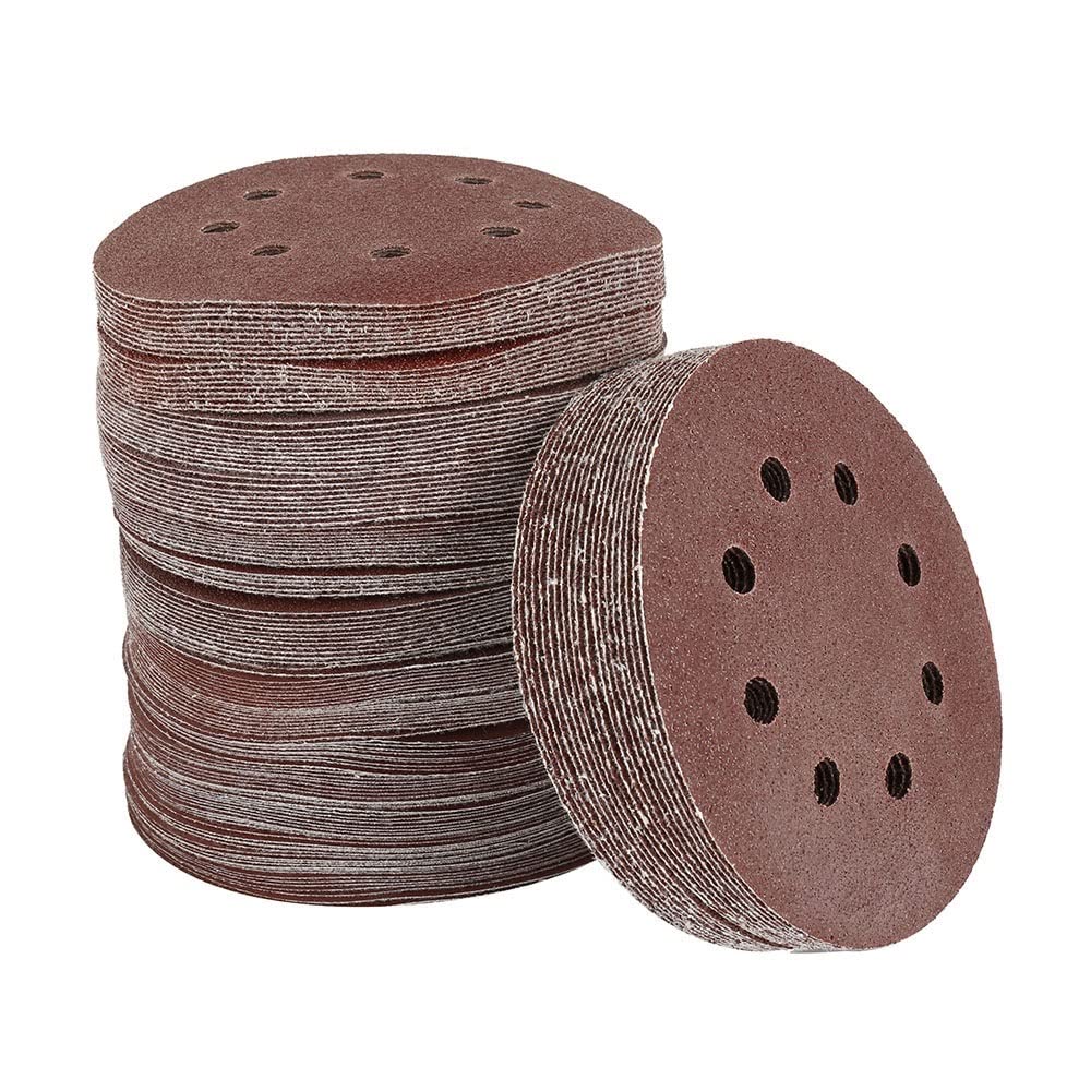 Papel de lija abrasivo ZSBLXHHJD 160 piezas 5 "125 mm papel de lija redondo de ocho orificios de arena de arena de arena 40-800 Hook and Loop Disc Pules (Color : 160 PCS)