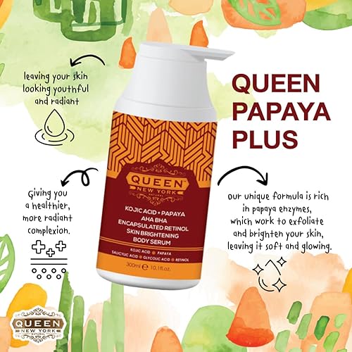 Miniatura 4 de QUEEN NATURAL NEW YORK QUEEN PAPAYA PLUS | Ácido Kójico+Papaya AHA BHA Plus Suero Corporal Multi-Brillante (Paquete de 1)