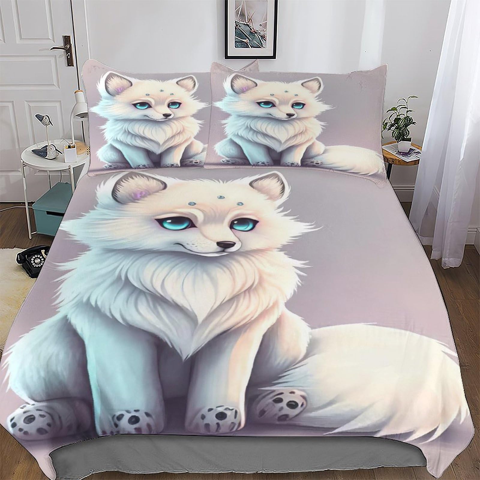 Housse de couette renard 220x240 cm : dites adieu aux draps rudes avec notre microfibre