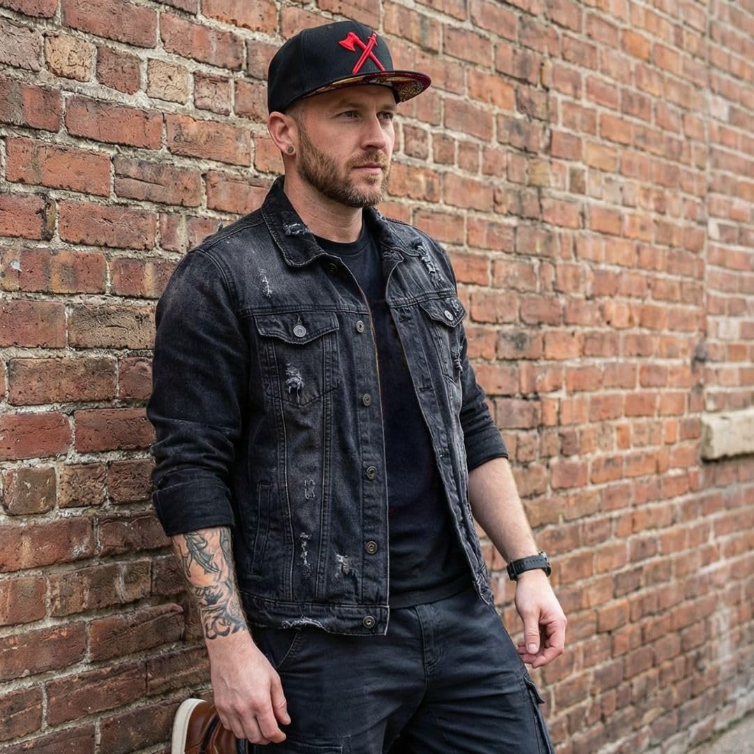 Capiche [99+ VARIATIONEN] Snapback Cap Herren Kappe Baseball Mütze Kunst Unisex Schirm Männer One Size Tattoo Damen