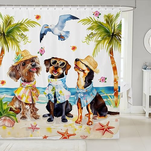 Miniatura 65 de Cortinas de ducha impermeables con diseño de barco pirata de caricaturas, tela de aventura marina, cortina de ducha de baño con peces submarinos,