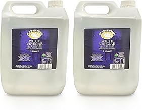 White Vinegar 2x5L (10L Total) – Multi-Purpose Distilled Vinegar for Cooking, Pickling, and Cleaning – Bulk Value Pack