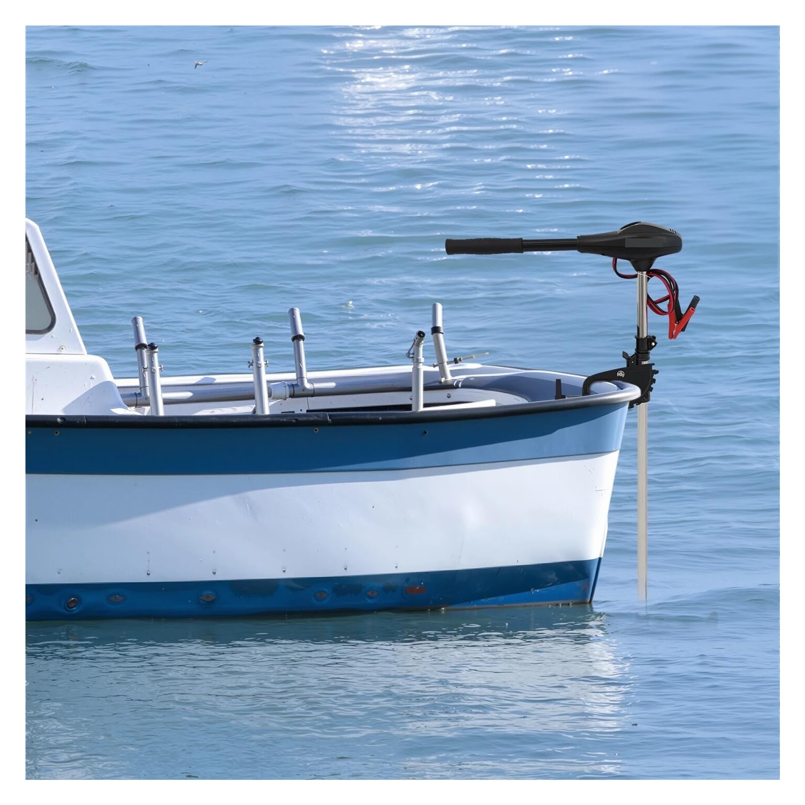 Motore fuoribordo, Potente motore elettrico da traina con spinta 40 libbre, 5 velocità di avanzamento