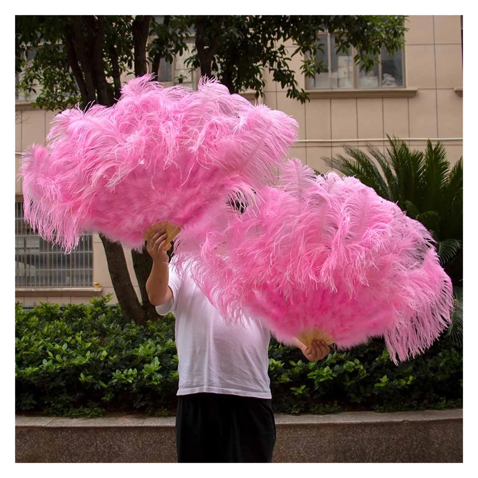 ベリーダンス フェザーファン ピンク