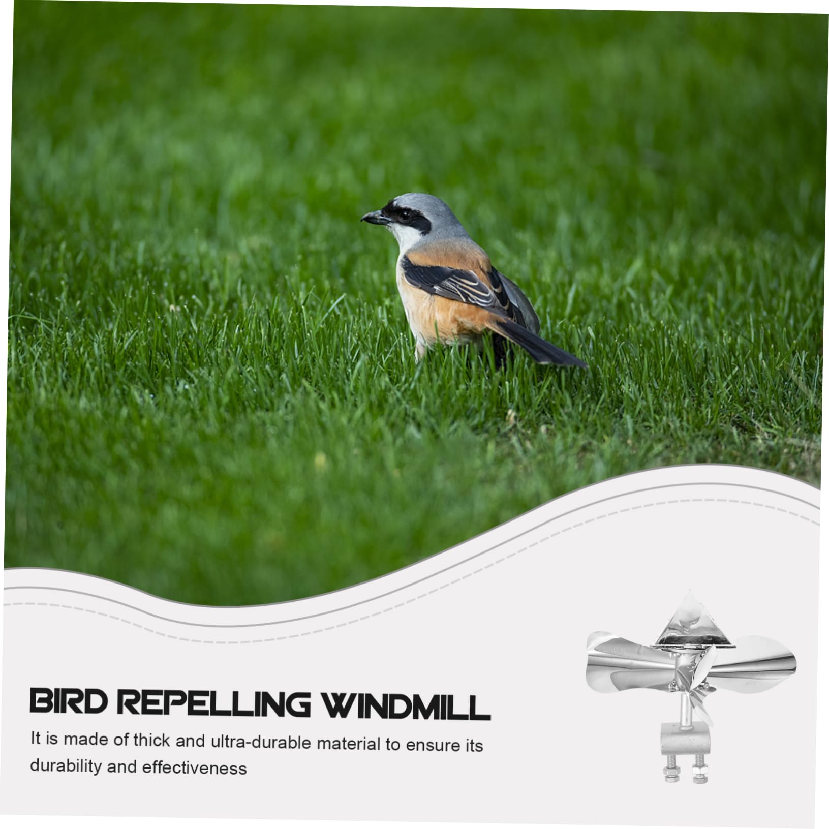 Edelstahl Vogelabwehr Windrad Herbst Feier für Gartenhof und Terrasse | Silber, Reflektierend, Mehrfacher Lichtbruch, Effektive Bewegung, gegen Vögel Am Außenbereich