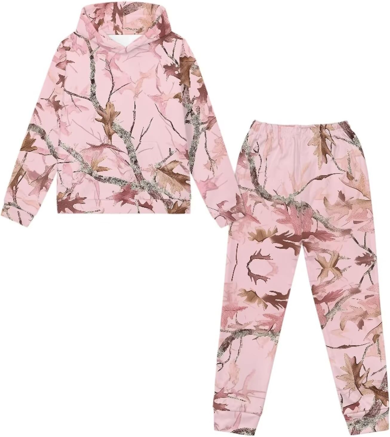 Dreaweet Kids Hoodies Outfits Fall Winter Long Sleeve Pullover Tops and Pants,2 Piece Sweatshirt and Sweatpants Suit