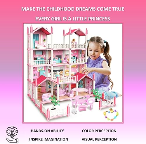 Miniatura 6 de Casa Grande de Muñecas para Niñas - Casa Grande de Muñecas para Niñas - Casa Grande de Muñecas para Niñas - Increíble casa de muñecas con 14