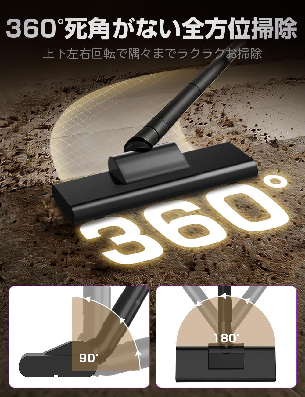 Amazon | 掃除機 コードレス【2026改良進化モデル】28000pa超強力吸引