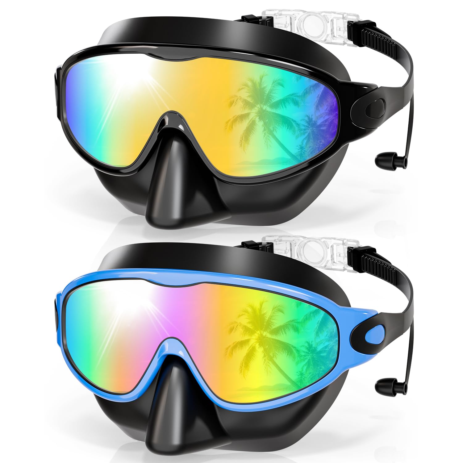 Aegend Wide View Swim Goggles 2 Pack