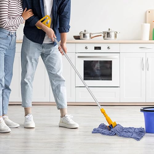 Miniatura 6 de Paquete de 2 repuestos de cabezal de trapeador, cabezal de limpieza de alta resistencia, repuesto comercial, repuestos de cabezal de hilo de algodón