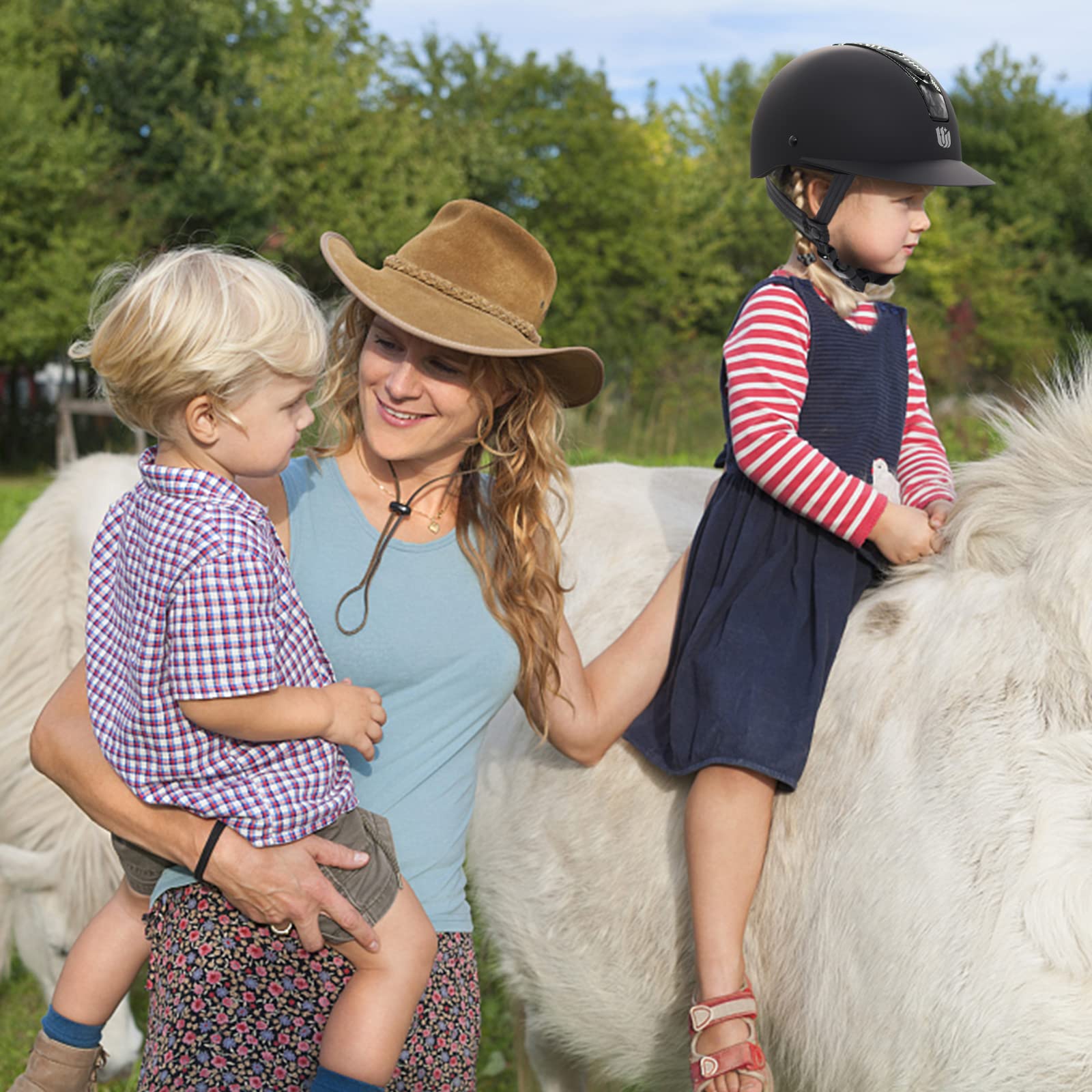 Reitkappe Reiterhelm Unisex Jugend, Jugendlich Trendiger Verstellbarer Reiterhelm, Reithelm Kinder Mädchen und Damen, Schützen Sie die Sicherheit Reitbegeisterter