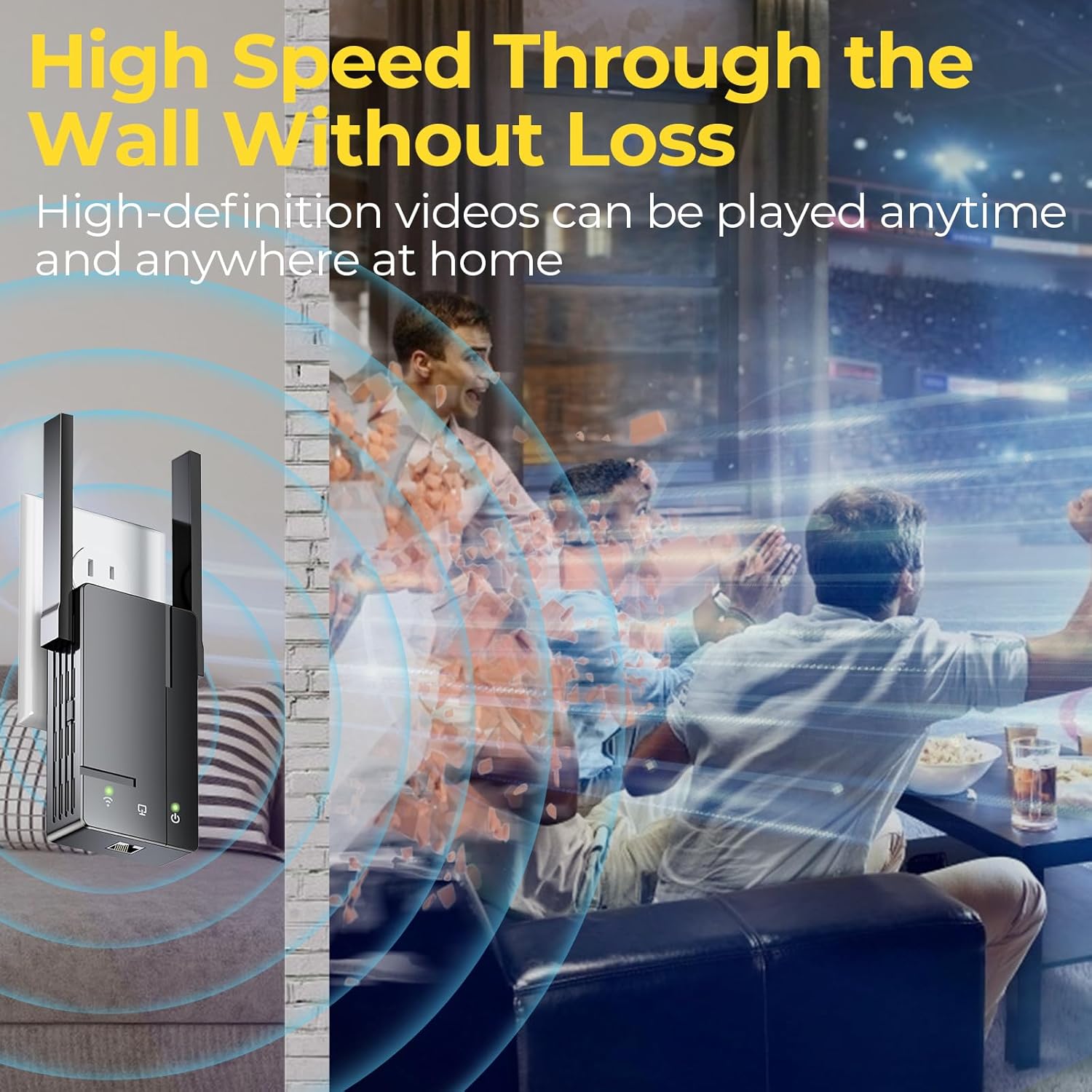 Extensor WiFi 2024 - Amplificador Señal Hasta 3650 Pies², 300 Mbps, 2.4 GHz, 1 Puerto LAN, Blanco