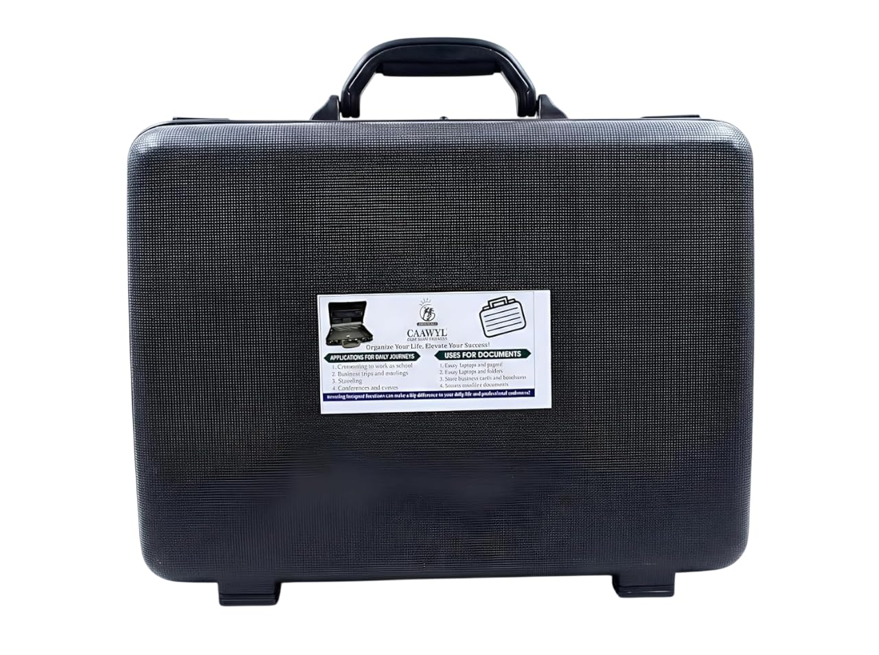 Professional Office Briefcase, Dark Grey, 18L x 14H x 5W Inch, Laptop Document Bag with Push Lock, Dual Compartments, Chain Pocket-image-25
