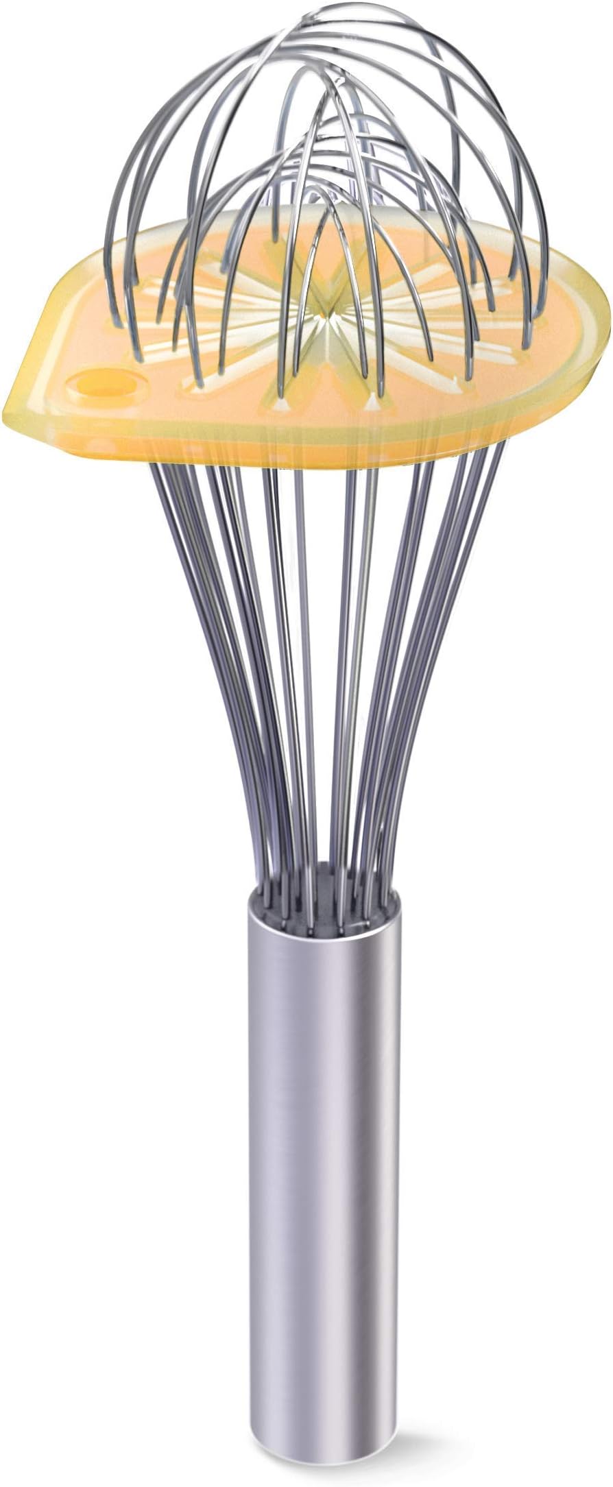 Whisk Wiper - Wipe a Whisk Easily - Multipurpose Kitchen Tool, Made In USA - Includes 11" Stainless-Steel Whisk - Cool Baking Gadget, A Great Gift For Men and Women (Color: Orange)