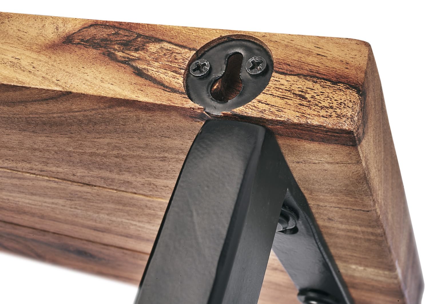 Kobolo Garderobe Wandregal Wandgarderobe aus Metall und Holz