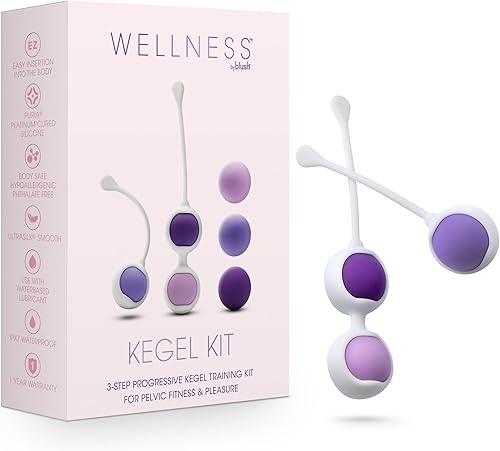 Blush Wellness - Kit de entrenamiento progresivo de Kegel de 6.25 pulgadas, aprieta el músculo vaginal, 9 combinaciones de peso, bolas de huevo de