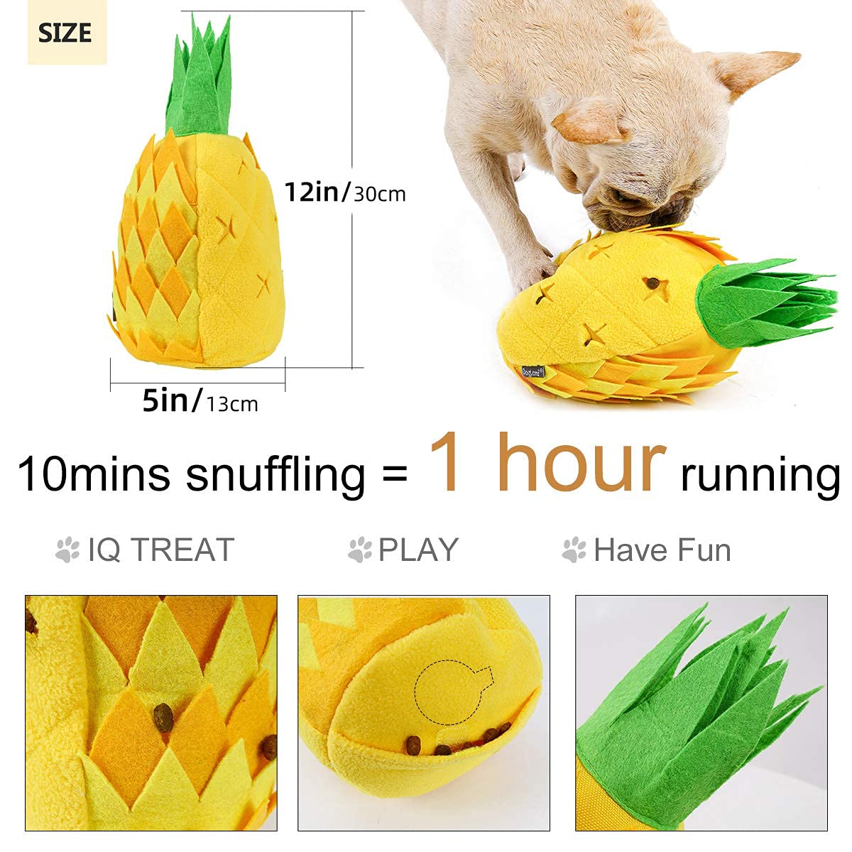 Amazon | 犬のためのかわいいパイナップルぬいぐるみきしむおもちゃ