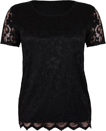 Womens Short Sleeve Ladies Stretch 