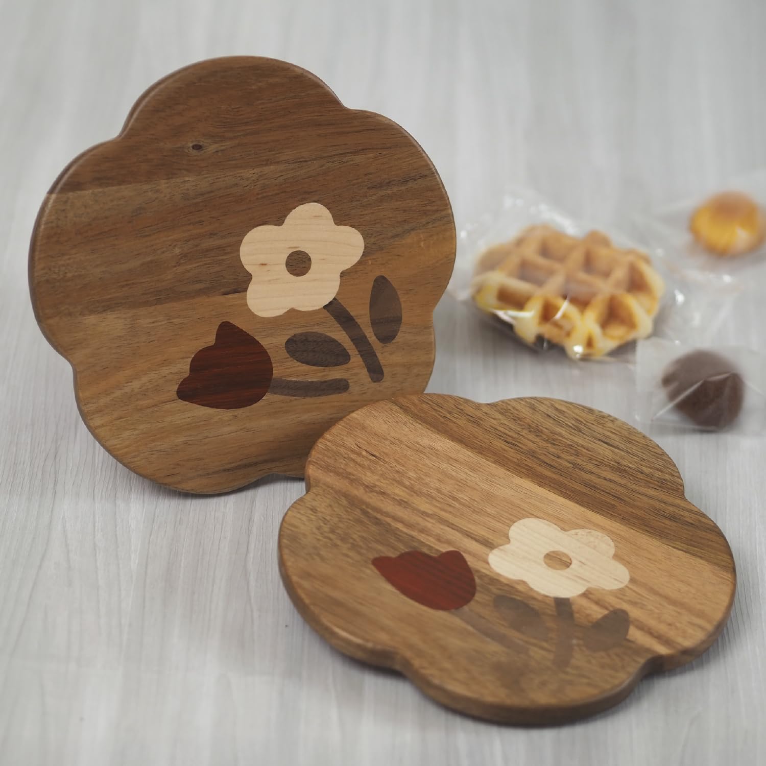 Amazon.co.jp: Mirx 木製プレート アカシアラウンドプレート ウッド