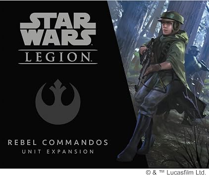 Star Wars: Legion Rebel Commandos UNIT EXPANSION - Unleash Elite Rebel Strike Teams! Tabletop Miniatures Strategy Game for Kids & Adults, Ages 14+, 2 Players, 3 Hr Playtime, Made by Atomic Mass Games
