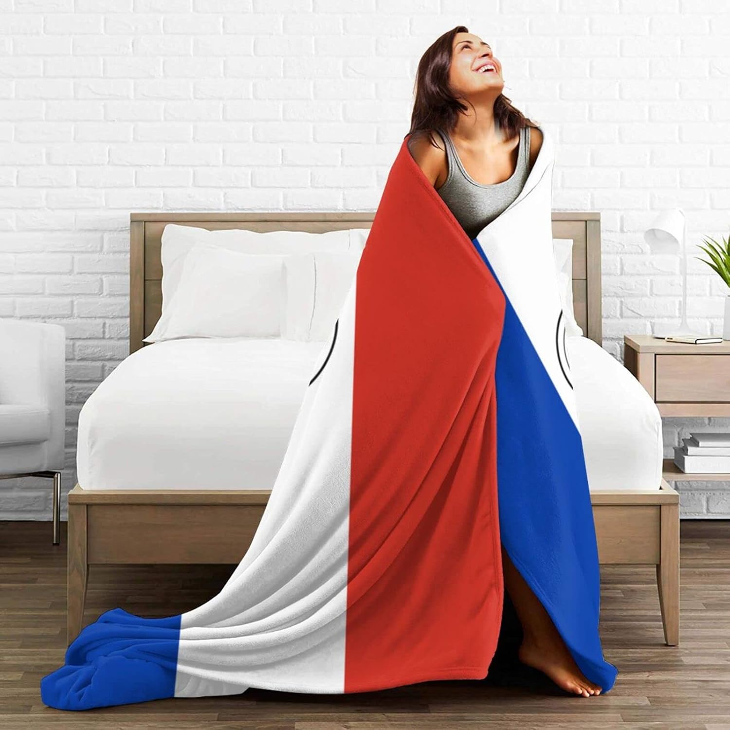 Flag of Paraguay Throw Blanket 60"x50" Soft Cozy Blanket for Bed Sofa Couch Camping and Travel