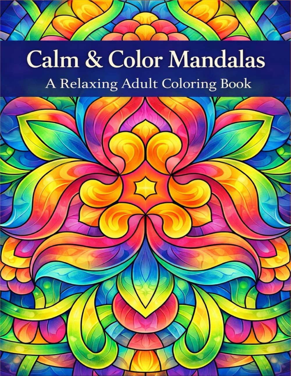 Calm & Color Mandalas: A Relaxing Adult Coloring Book with Intricate Floral and Geometric Patterns for Creative Escape
