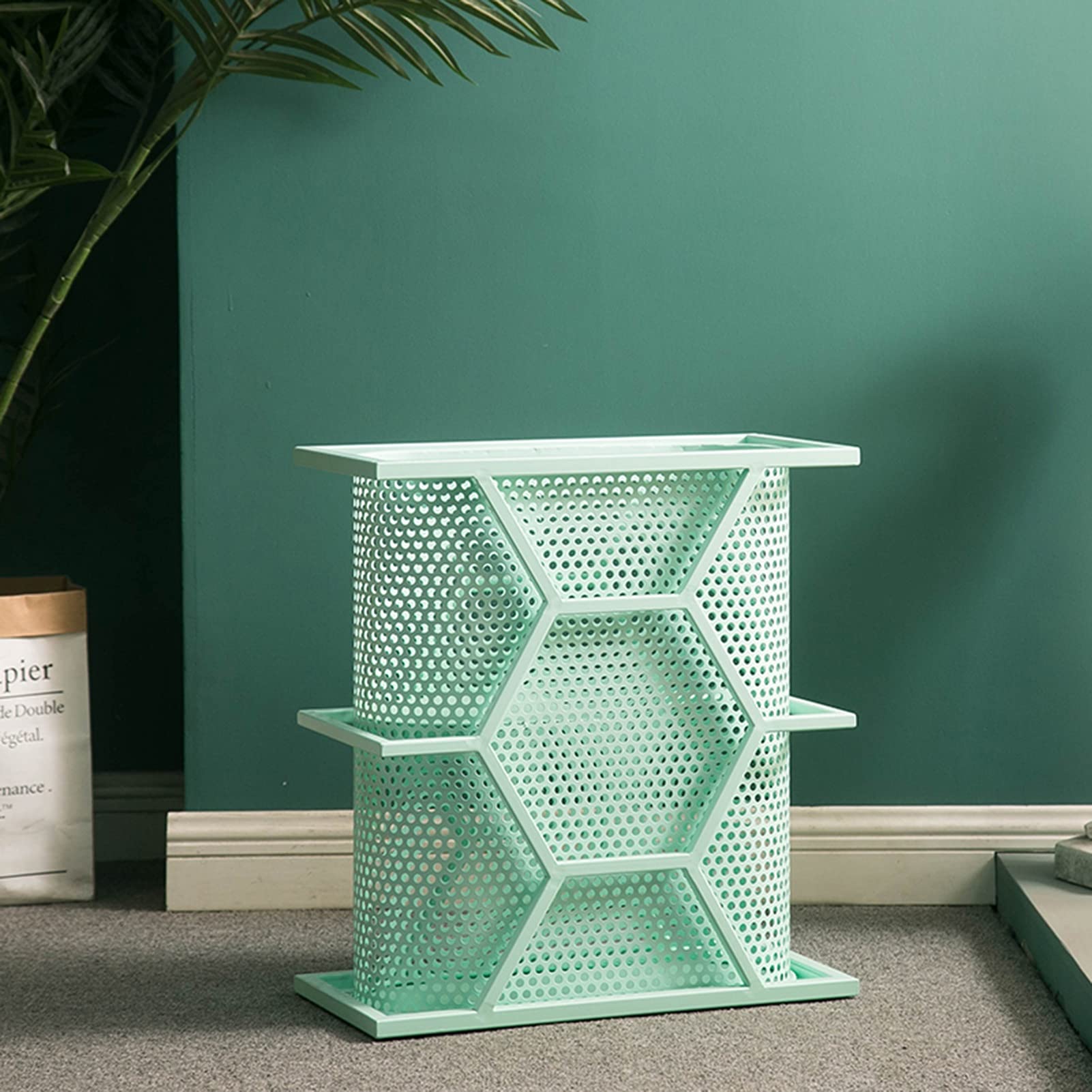 Porte-parapluies d'intérieur pour éliminer les flaques d'eau entrée propre en métal vert