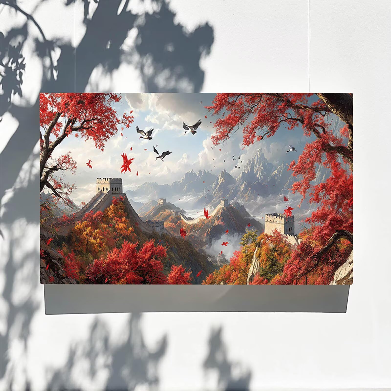 Malen nach Zahlen Erwachsene Die GroßE Mauer Malen nach Zahlen ab 7 jahre Mädchen Baum Kreativ set für Erwachsene mit Leinwand Acrylfarben set und Pinsel,Bastelset zum Bemalen,Wanddeko 80X160cm 7-J-V