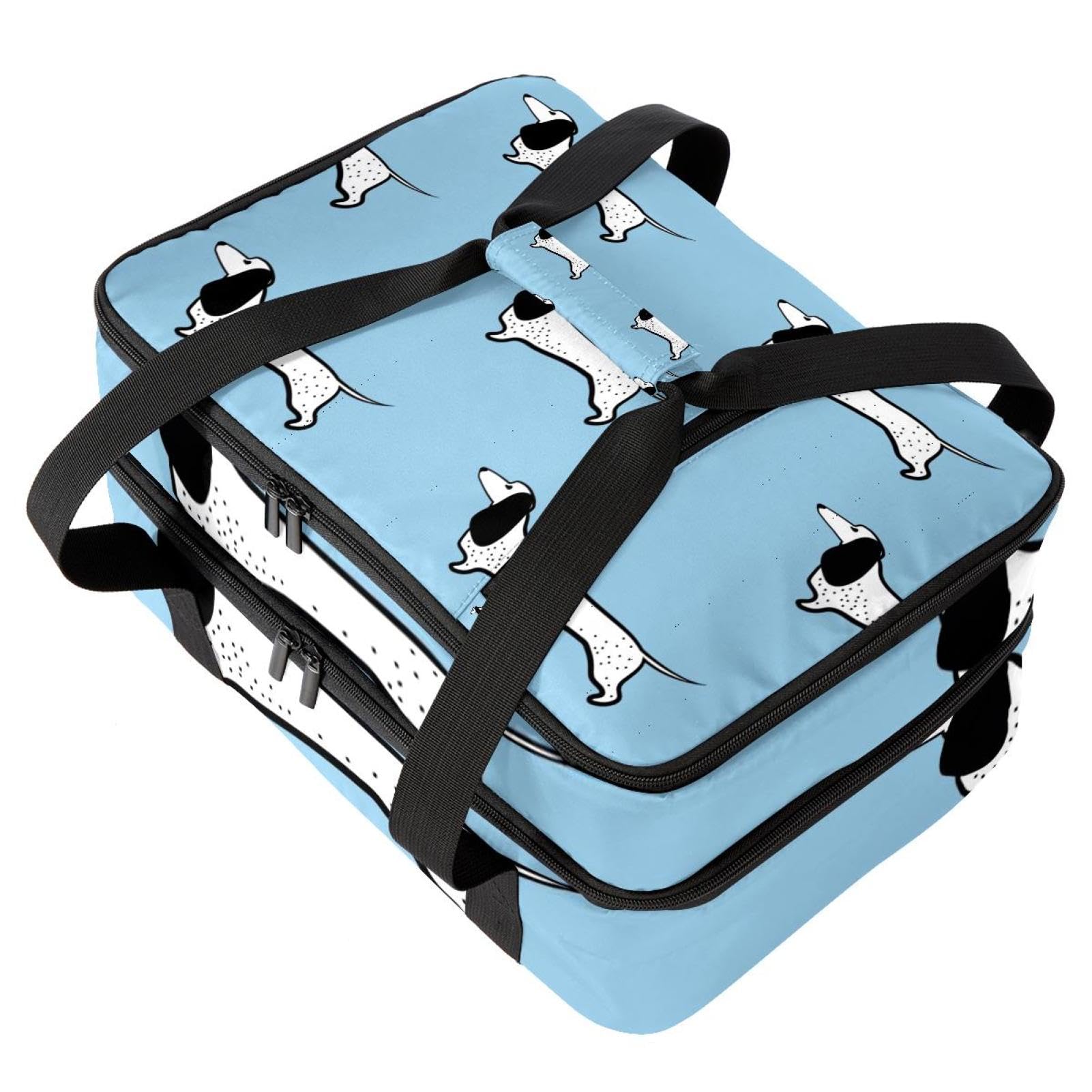 Grand sac à déjeuner isotherme pour homme et femme, double couche, étanche, étanche, réutilisable, sac fourre-tout pour le travail, l'école, le pique-nique, la plage, le camping, les voyages, motif