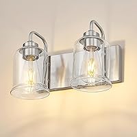 Vista 22 de zeyu Accesorios de Iluminación para Baño en Bronce Aceitado, Lámpara de Tocador de Baño de 2 Luces, Apliques de Pared Estilo Granja de 12.5 Pulgadas
