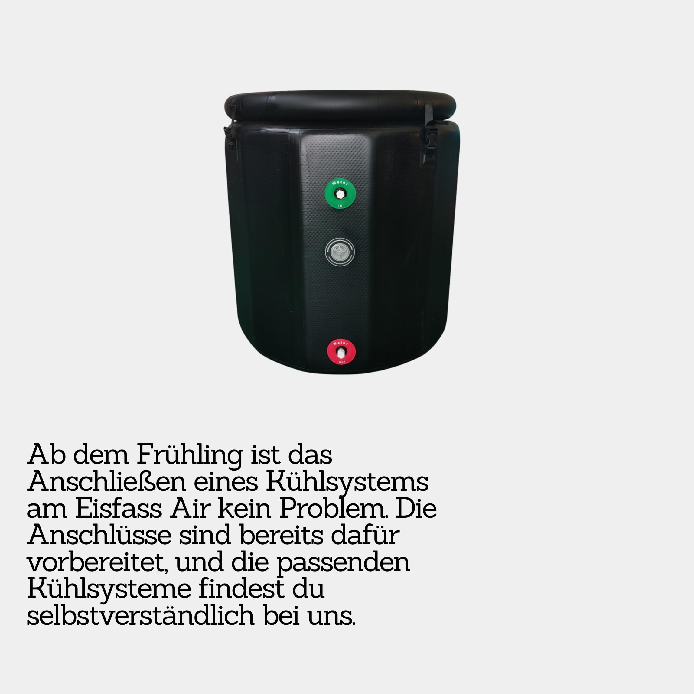 Air extra Isolierung (100 cm Ø x 95 cm hoch) für Erwachsene ideal fürs Eisbad ca. 350 Liter Eistonne Kältetherapie Regeneration nach dem Sport Eisbaden