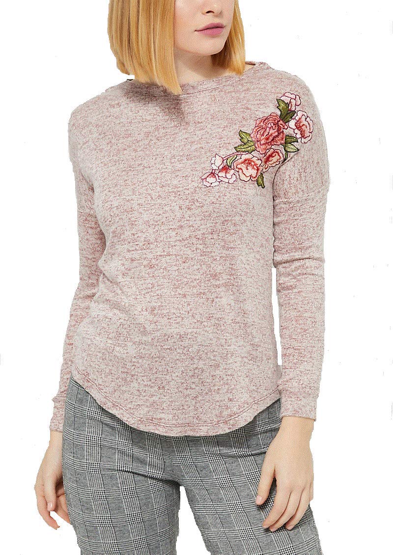 Rue 21Embroidered Pull Over (Dark Pink)(Girls Large)