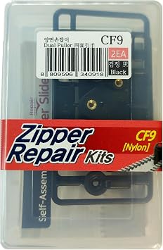 GODO CF9-2EA Nylon Zipper Slider Repair Replacement Kits - #9 Single or Double Puller