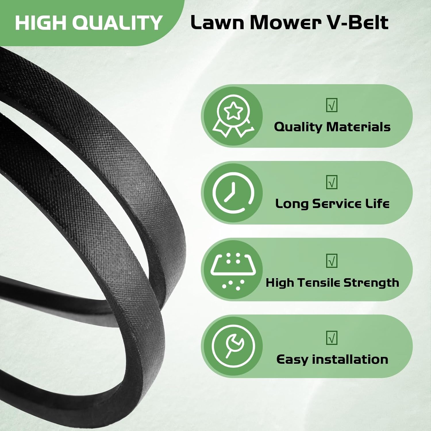 167133 Mower Deck Belt Replacement for ​King Kutter FM60 RFM-60 RFM60 5 Foot Finish Mower​,5/8" x 136" Lawn Mower V-Belt Fit for Troy-Bilt,Cub Cadet,MTD Lawn Tractors
