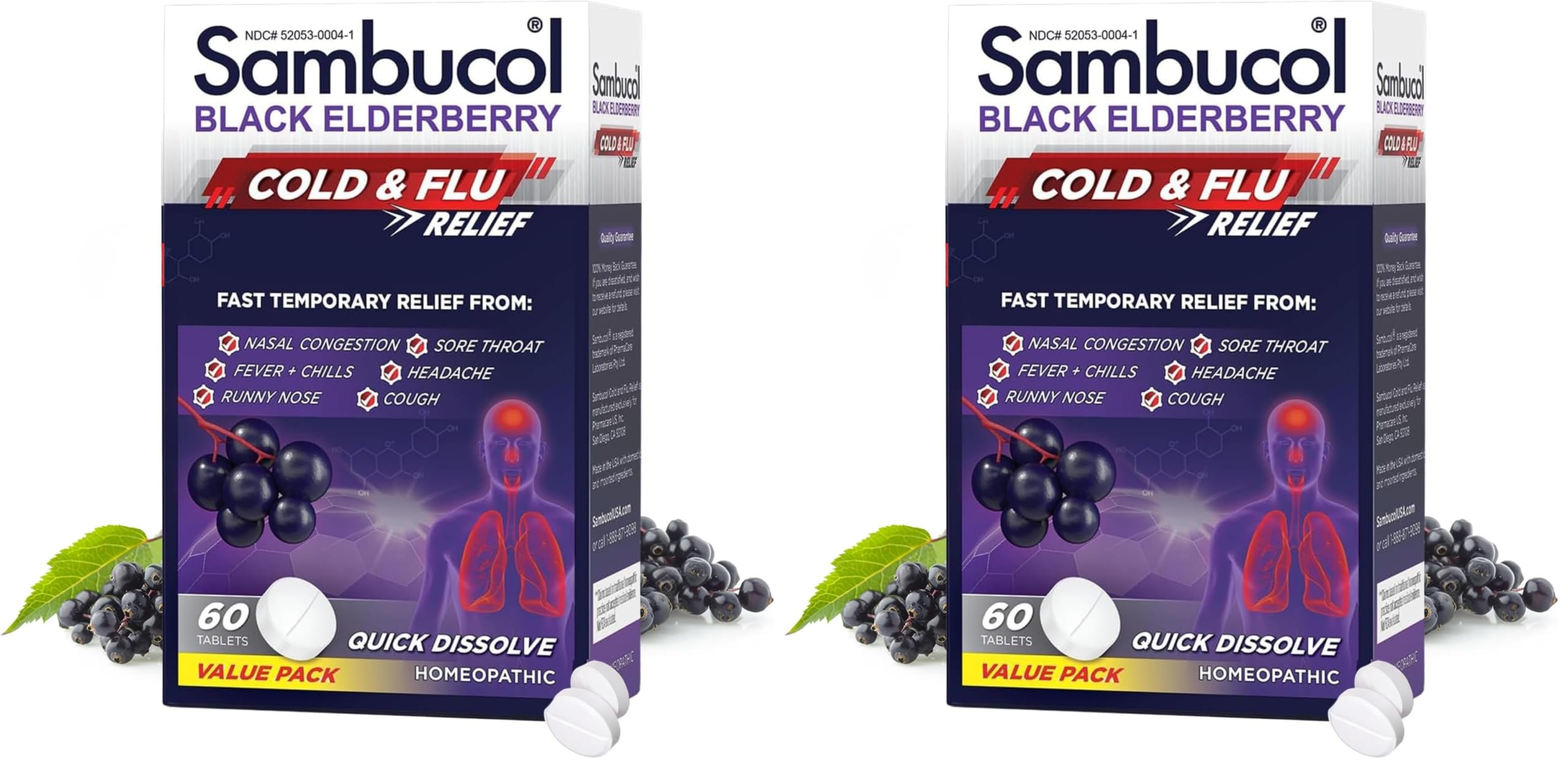 Sambucol Cold and Flu Relief Tablets - Quick-Dissolving - 30 Count — Amazon image 10