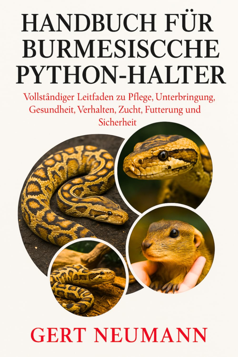 HANDBUCH FÜR BURMESISCHE PYTHON-HALTER: Vollständiger Leitfaden zu Pflege, Unterbringung, Gesundheit, Verhalten, Zucht, Fütterung und Sicherheit