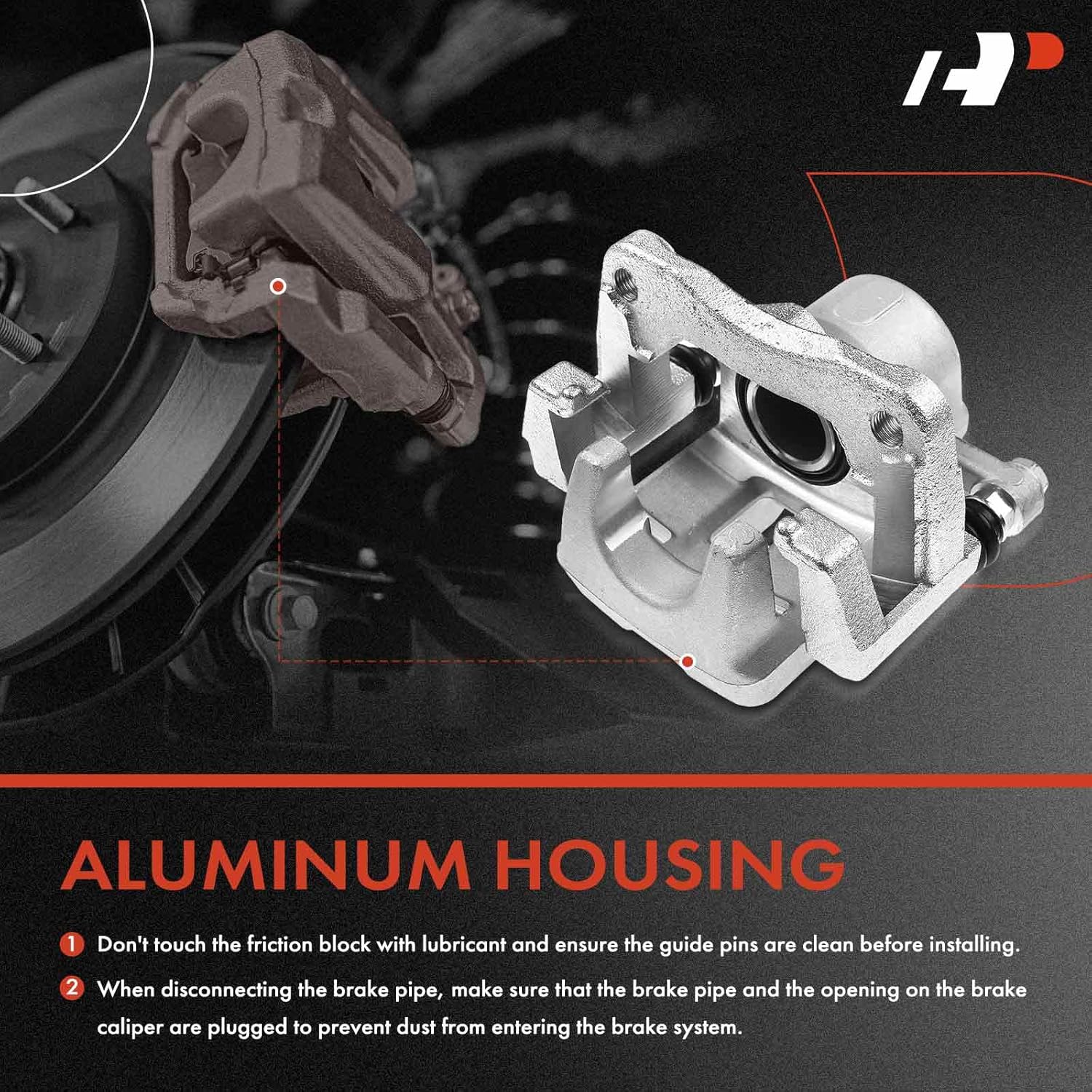 A-Premium Rear Disc Brake Rotors and Ceramic Pads Kit with Calipers Compatible with Toyota RAV4 2006 2007 2008 2009 2010 2011 2012 8PC-Set