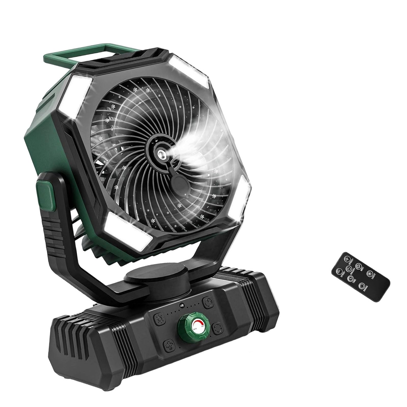 NMFLAB Portable Camping Fan with Mists Sprays Function Outdoor Tent Air Conditioners for Outdoor Activities Misting