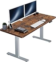 Vista 189 de VIVO DESK-KIT-1B7N-36 - Escritorio eléctrico de pie rústico de 71 x 36 pulgadas, ajuste de altura de memoria, serie 1B, marco negro con parte