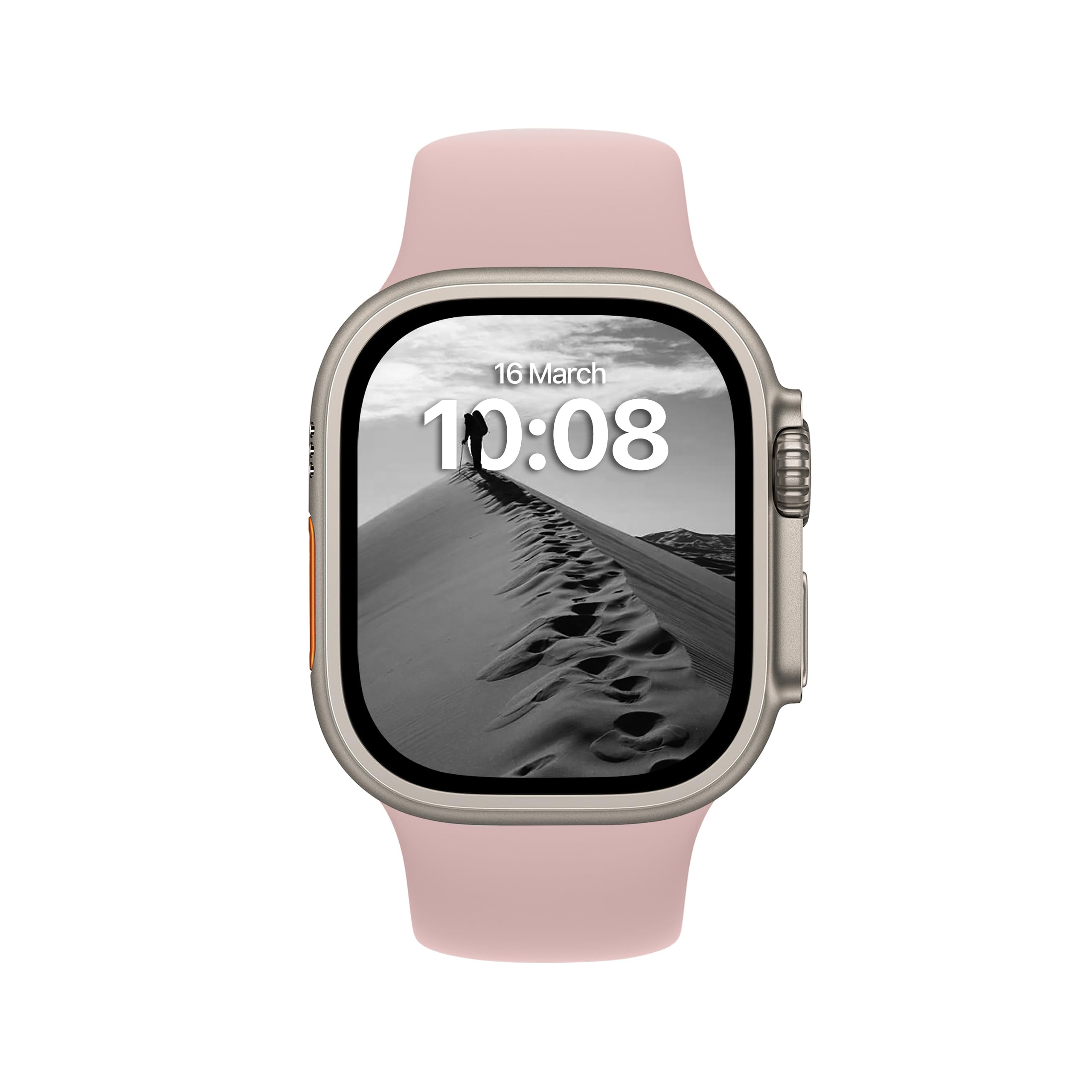 DONEGANI SB Cinturino per Apple Watch Ultra 2 49mm, Serie 10 46mm, 9 8 7 45mm 41mm, SE 6 5 4 44mm 40mm, 3 2 1 42mm 38mm Donna Uomo Band Bracciale Sport Silicone, Rosa Millennial