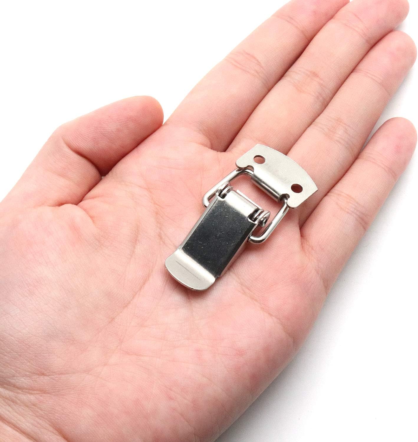 Toggle Latch Mini Size Stainless Steel Latch Catches Clamp for Toolbox, Cases, Chests - Pack of 10