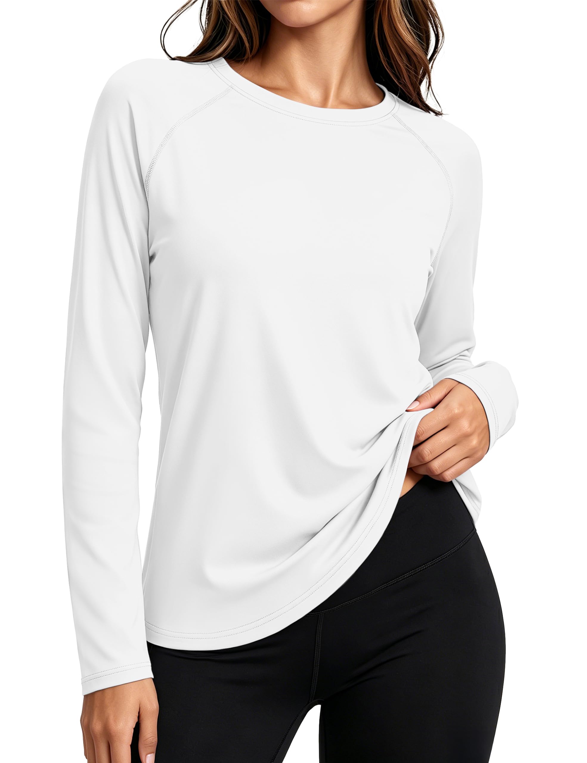 Women's Thermal Shirts Fleece Pullover Long Sleeve Undershirt Tops Warm Workout Winter Base Layer-image-17