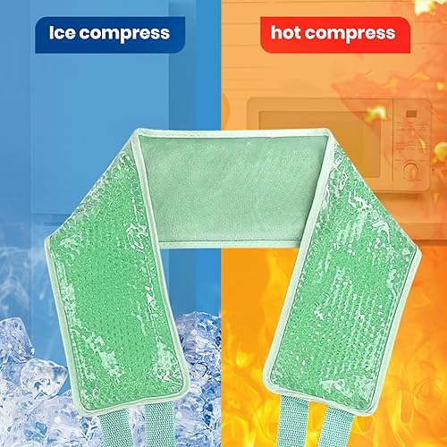 Miniatura 3 de Paquete de hielo para aliviar el dolor de cuello, envolturas de gel para enfriar el cuello, compresas frías y calientes para lesiones, gel