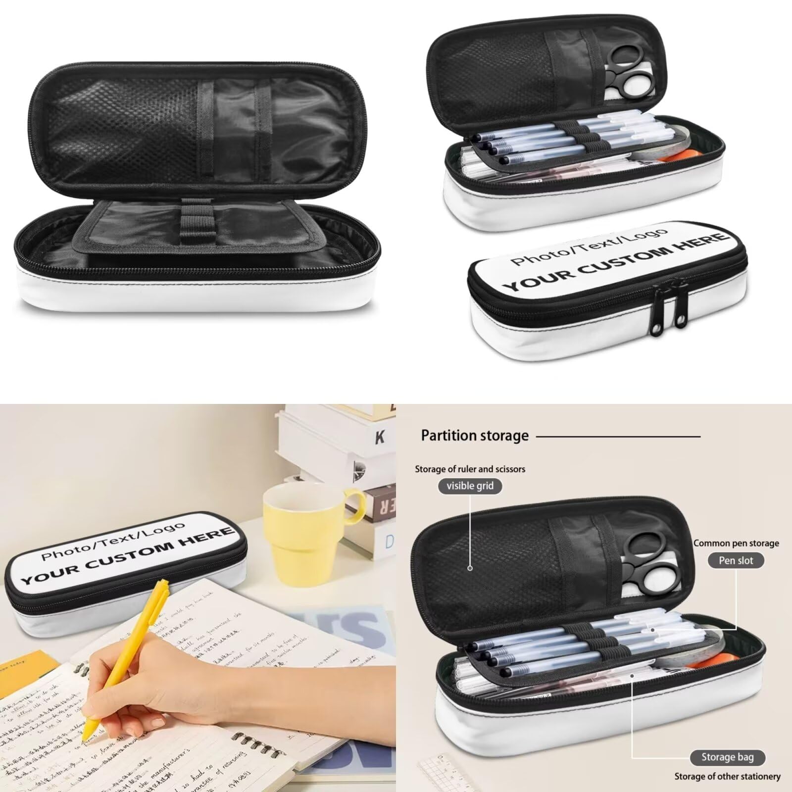 Biyejit Mochila escolar para niños y niñas, con bolsa de almuerzo y estuche para lápices, mochila casual para adolescentes, juego de 3, Imágenes personalizadas con el nombre de tus hijos